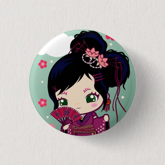 Harajuku Girl Ayaka Pinback Button (Front)