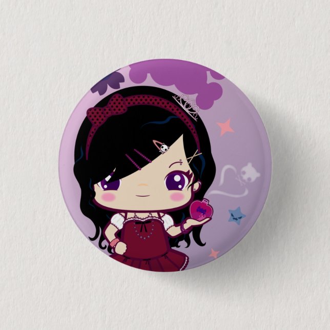 Harajuku Girl Mayumi Button (Front)