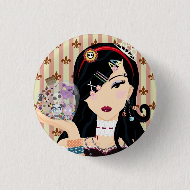 Harajuku Girl Mayumi Pinback Button (Front)