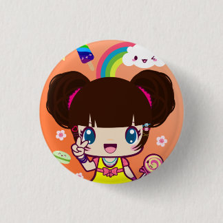 Harajuku Girl Yuriko Pinback Button