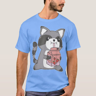 Harajuku Japan Anime Cute Kawaii Japanese Raccoon  T-Shirt