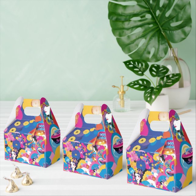 Harajuku pattern favor boxes (Multiple)