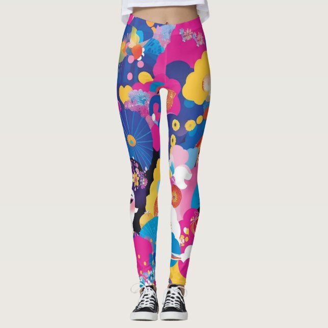 Harajuku pattern leggings (Front)