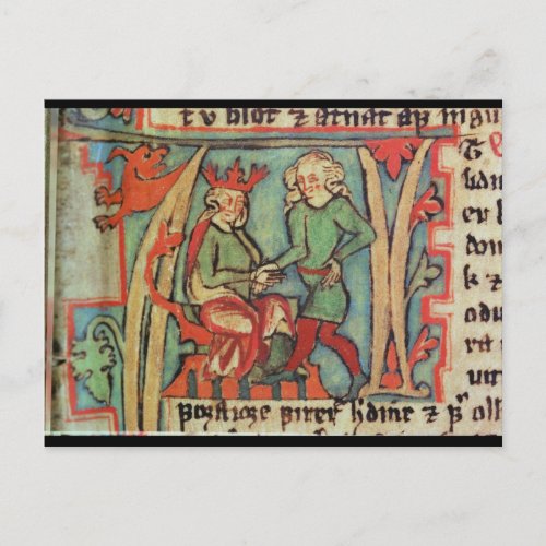 Harald I Fairhair greeting Guthrum Flateybok Postcard