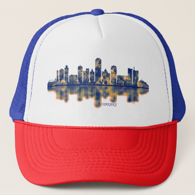 Harare Skyline Trucker Hat (Front)