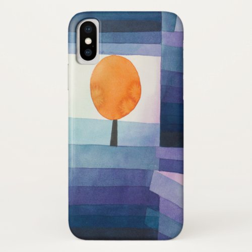 Harbinger of autumn abstract watercolor Paul Klee iPhone X Case