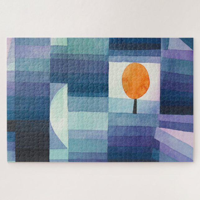 Harbinger of autumn abstract watercolor Paul Klee Jigsaw Puzzle (Horizontal)
