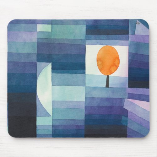Harbinger of autumn abstract watercolor Paul Klee Mouse Pad