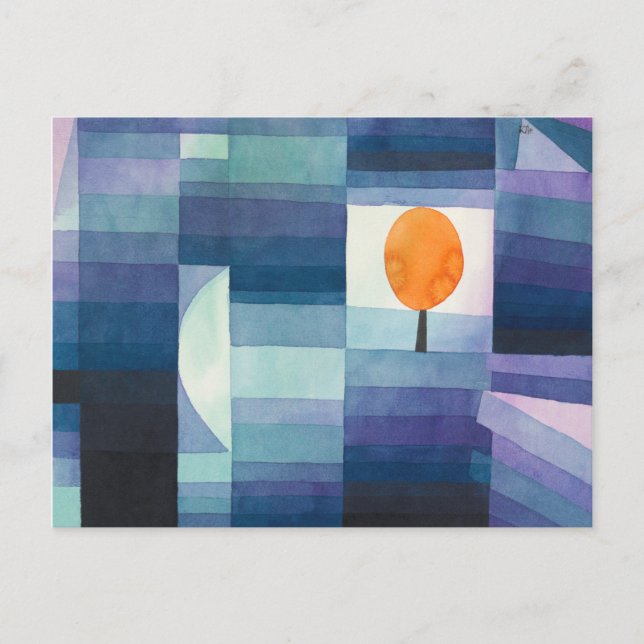 Harbinger of autumn abstract watercolor Paul Klee Postcard (Front)