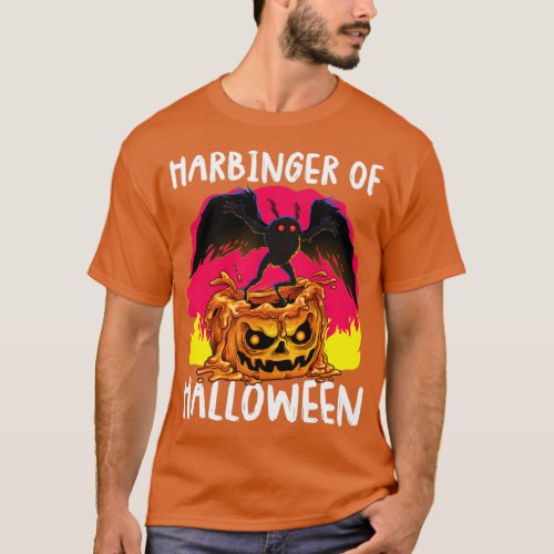 Harbinger Of Halloween Mothman Folklore Creepy Cry T_Shirt