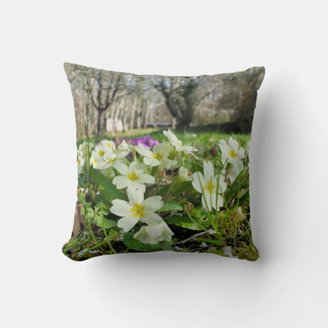 Harbinger of Spring Throw Cushion (Front)