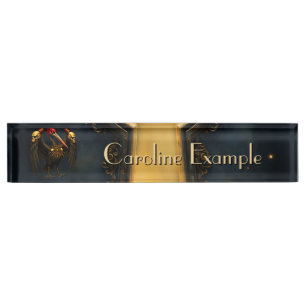 Harbinger of the Golden Gate The Nocturnal Pelican Desk Name Plate