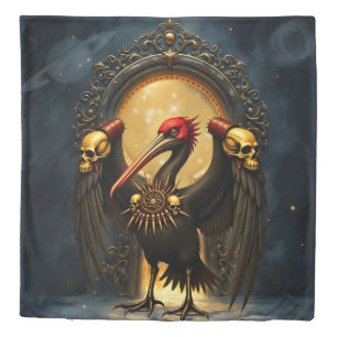 Harbinger of the Golden Gate The Nocturnal Pelican Duvet Cover
