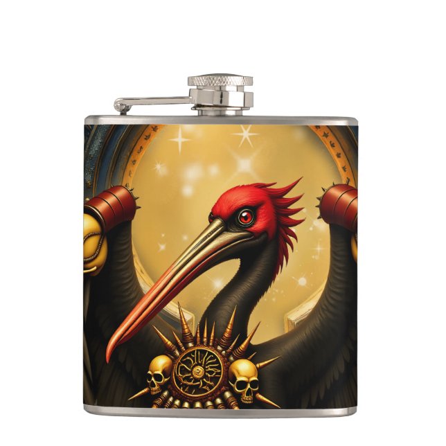 Harbinger of the Golden Gate The Nocturnal Pelican Flask (Front)