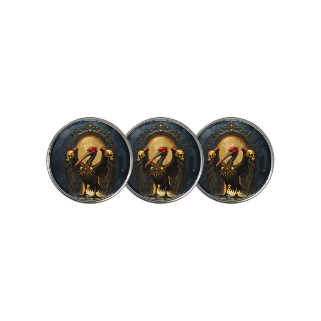 Harbinger of the Golden Gate The Nocturnal Pelican Golf Ball Marker (3 Up)