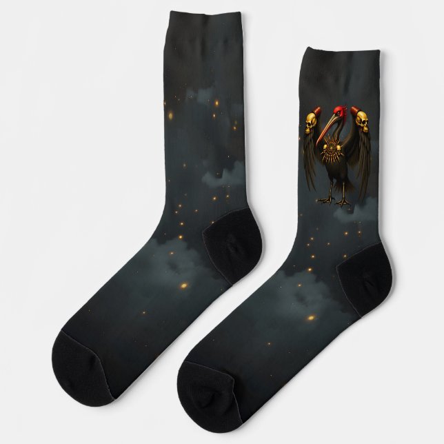 Harbinger of the Golden Gate The Nocturnal Pelican Socks (Left)