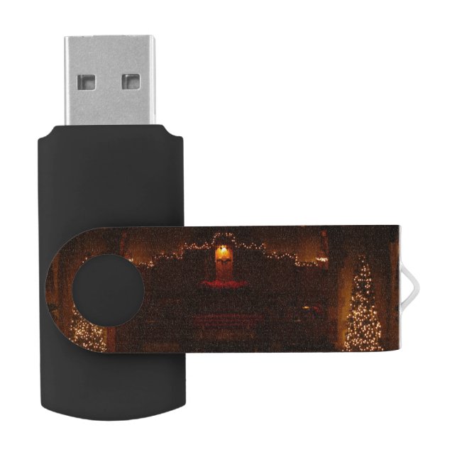 Harbison Chapel at Christmas Grove City College Flash Drive (Opened)