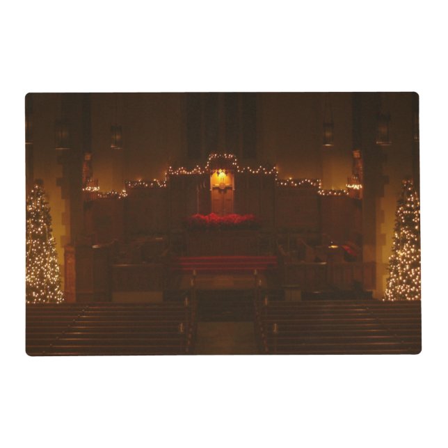 Harbison Chapel at Christmas Grove City College Placemat (Front)