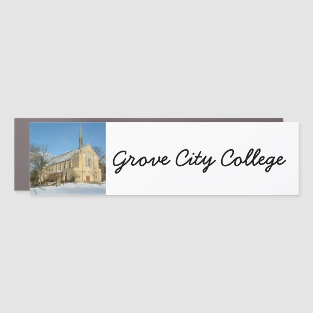 Harbison Chapel in Winter at Grove City College Car Magnet (Front)