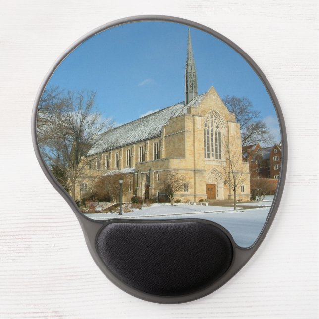 Harbison Chapel in Winter at Grove City College Gel Mouse Pad (Front)