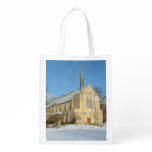 Harbison Chapel in Winter at Grove City College Grocery Bag