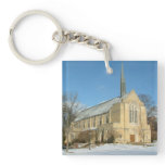 Harbison Chapel in Winter at Grove City College Keychain