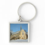 Harbison Chapel in Winter at Grove City College Keychain