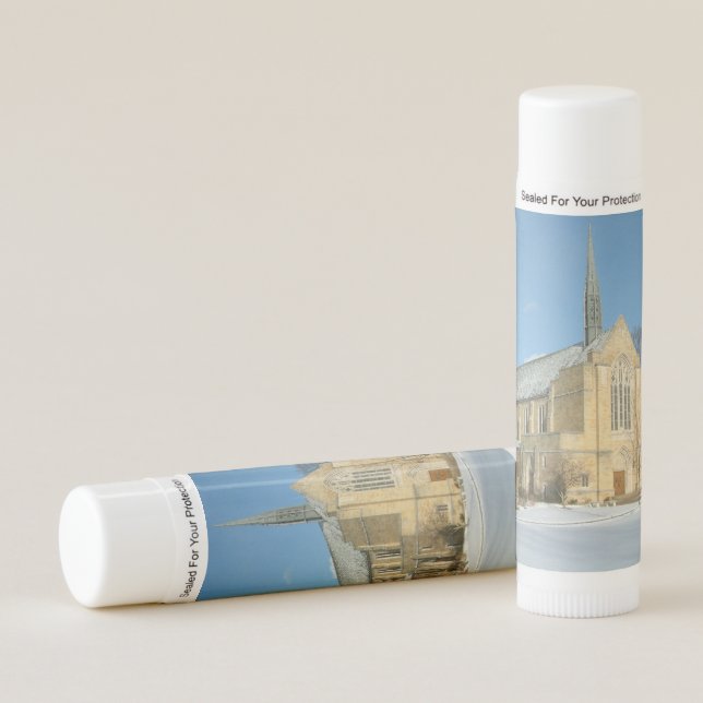 Harbison Chapel in Winter at Grove City College Lip Balm (Front)
