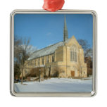 Harbison Chapel in Winter at Grove City College Metal Ornament