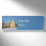 Harbison Chapel in Winter at Grove City College Name Tag