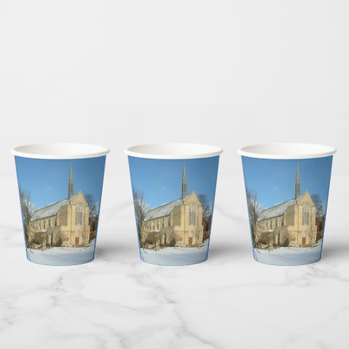 Harbison Chapel in Winter at Grove City College Paper Cups