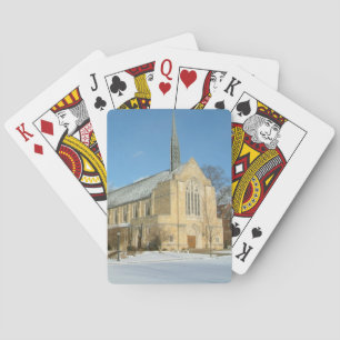 Harbison Chapel in Winter at Grove City College Poker Cards