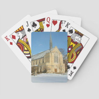 Harbison Chapel in Winter at Grove City College Poker Cards