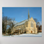 Harbison Chapel in Winter at Grove City College Poster
