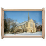 Harbison Chapel in Winter at Grove City College Serving Tray