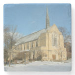Harbison Chapel in Winter at Grove City College Stone Coaster