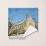 Harbison Chapel in Winter at Grove City College Wash Cloth