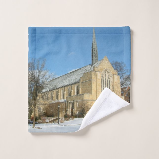 Harbison Chapel in Winter at Grove City College Wash Cloth (Wash Cloth)