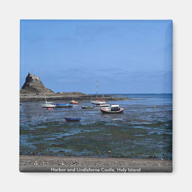 Harbor and Lindisfarne Castle, Holy Island Magnet (Front)