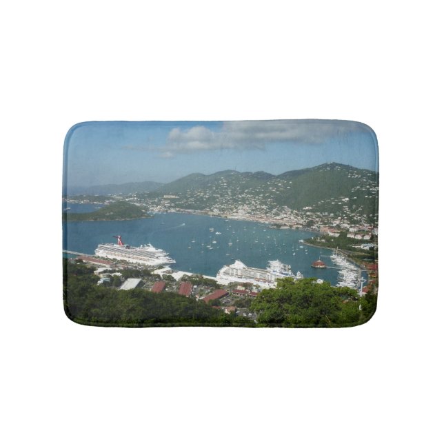 Harbor at St. Thomas US Virgin Islands Bath Mat (Front)