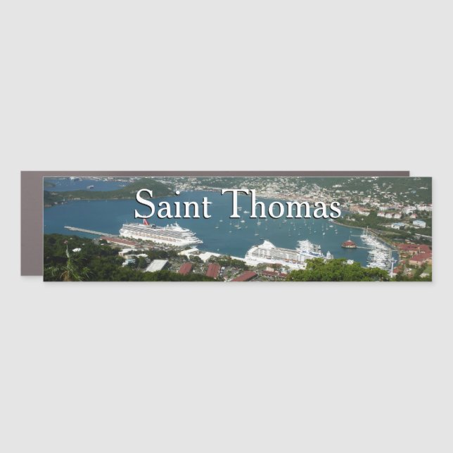 Harbor at St. Thomas US Virgin Islands Car Magnet (Front)