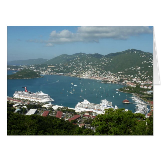 Harbor at St. Thomas US Virgin Islands Card (Front Horizontal)