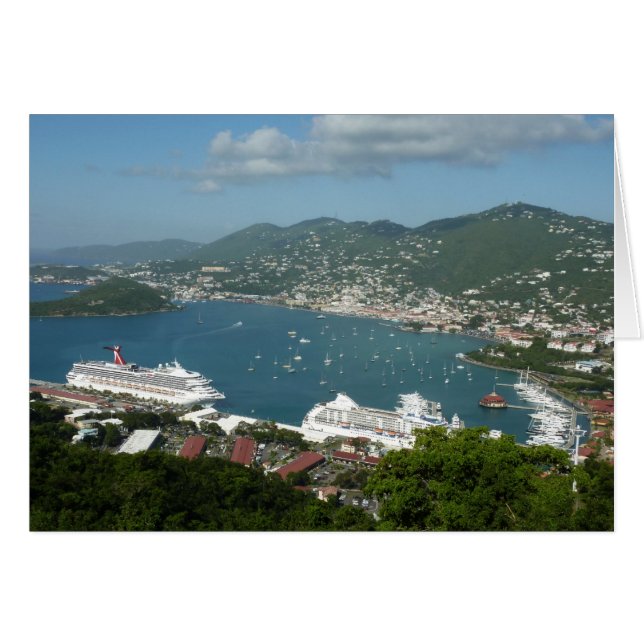 Harbor at St. Thomas US Virgin Islands Cards (Front Horizontal)