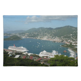 Harbor at St. Thomas US Virgin Islands Cloth Placemat
