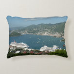 Harbor at St. Thomas US Virgin Islands Decorative Pillow