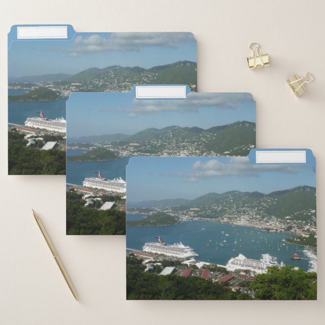 Harbor at St. Thomas US Virgin Islands File Folder (Set)