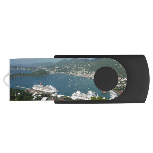 Harbor at St. Thomas US Virgin Islands Flash Drive (Back)
