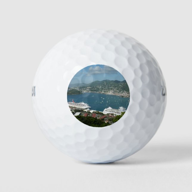 Harbor at St. Thomas US Virgin Islands Golf Balls (Front)