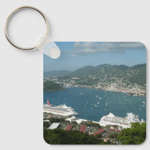Harbor at St. Thomas US Virgin Islands Keychain