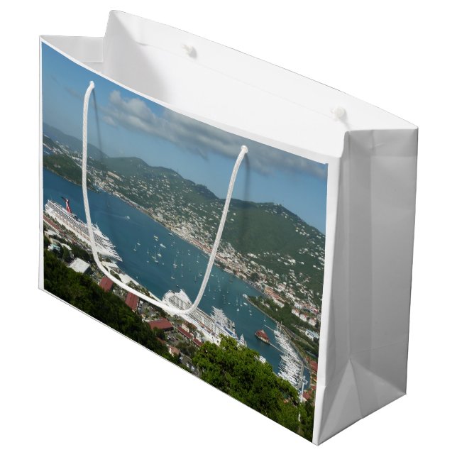 Harbor at St. Thomas US Virgin Islands Large Gift Bag (Front Angled)